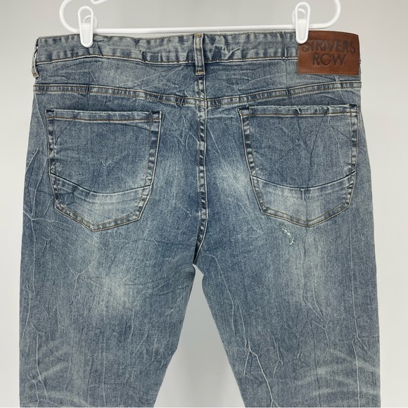 STRIVERS ROW NWT MEN’S SUGAR MAPLE DISTRESSED BLUE DENIM JEANS 40 - Picture 8 of 16